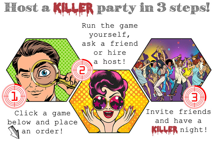 how to host a murder mystery party in 3 steps
